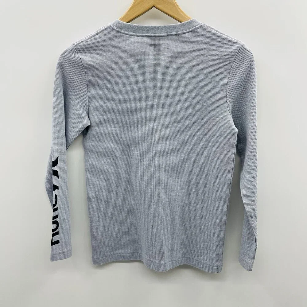 Hurley Youth Boys Size 10/12 Thermal Crew Neck Long Sleeve T-Shirt‎ in Gray 904